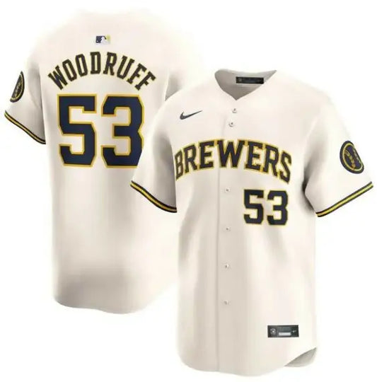 Cream-colored Brandon Woodruff Milwaukee Brewers Nike Home Limited Player Jersey