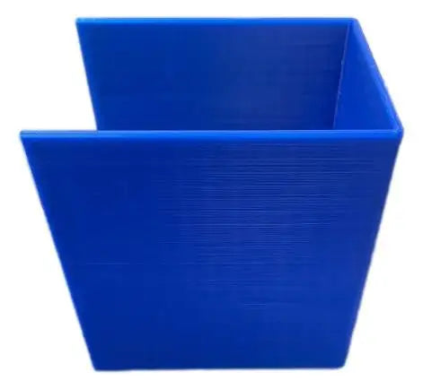 Royal blue 3D-printed Break Buddy storage container for penny sleeves and toppers