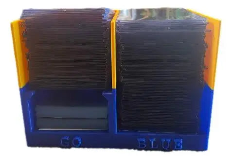 Break Buddy GO Blue Michigan card organizer with two compartments for card breakers