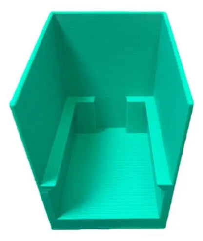 Break Buddy Sea Green teal hexagonal container with internal ledges for penny sleeves
