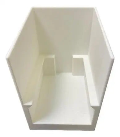 White Break Buddy container with internal partitions for penny sleeves and toploader storage