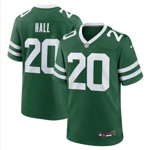 Green Breece Hall New York Jets Nike Alternate Game Jersey with HALL and 20 on back