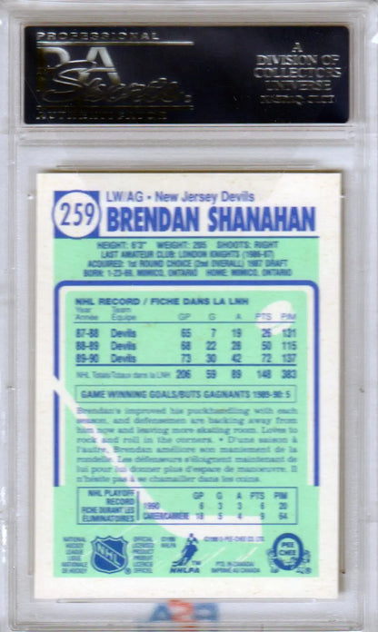 Brendan Shanahan hockey card 1990-91 O-Pee-Chee PSA 10 gem mint from Columbia Hobby