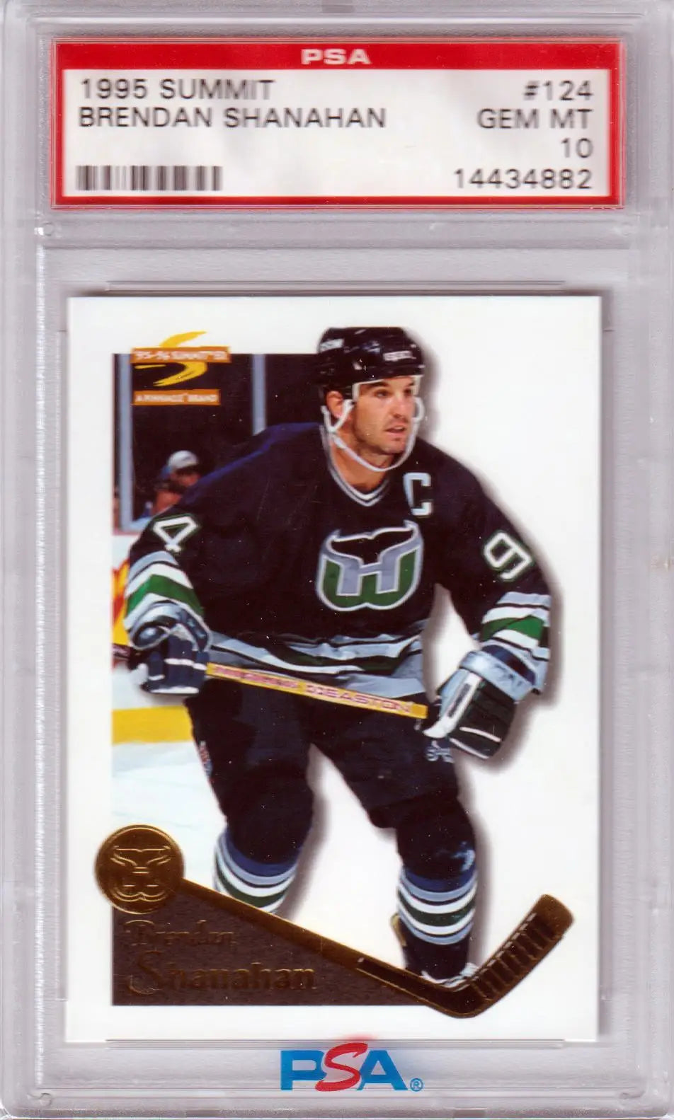 Graded Brendan Shanahan hockey card 1995-96 Summit PSA 10 GEM MINT Columbia Hobby