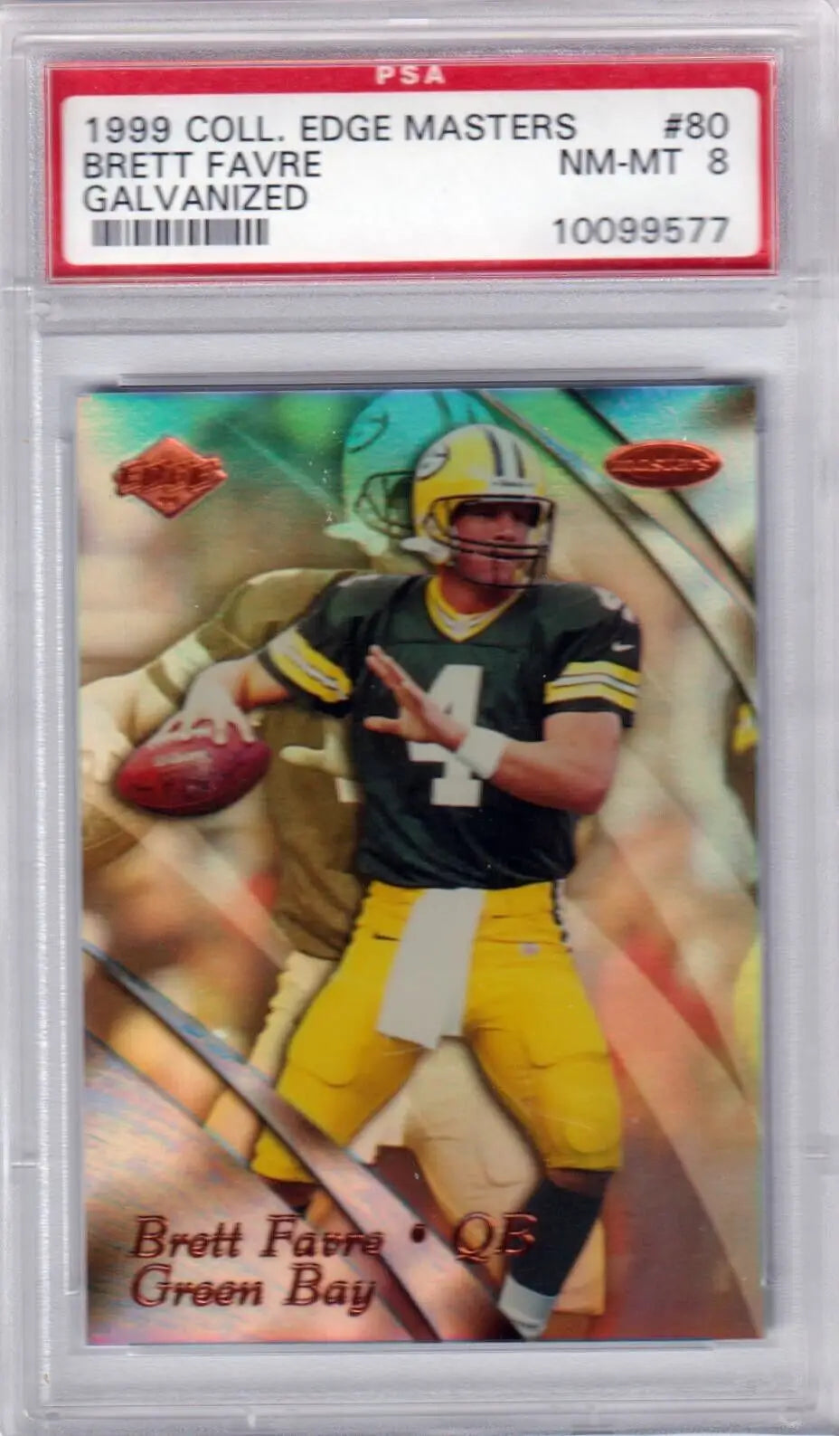Brett Favre football card from Columbia Hobby featuring Atlanta Braves collector’s item