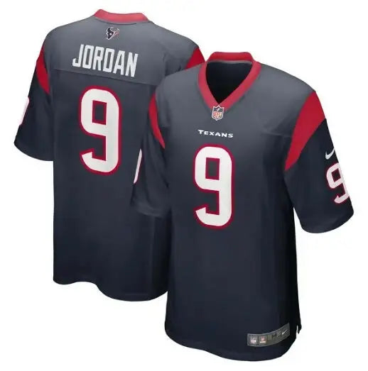Dark blue Houston Texans Brevin Jordan Nike Game Jersey with number 9