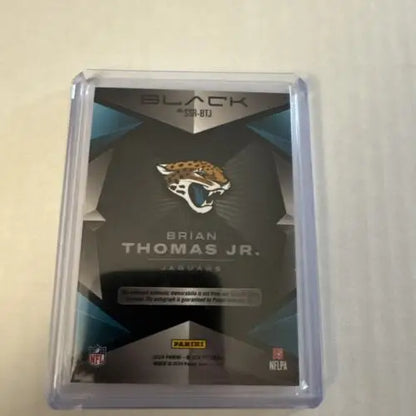 Brian Thomas Jr. football card from 2024 Panini Black Jumbo RPA Rookie Patch Autograph