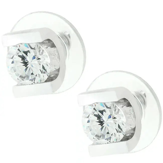 Brilliant Set Cubic Zirconia Earrings - Earrings
