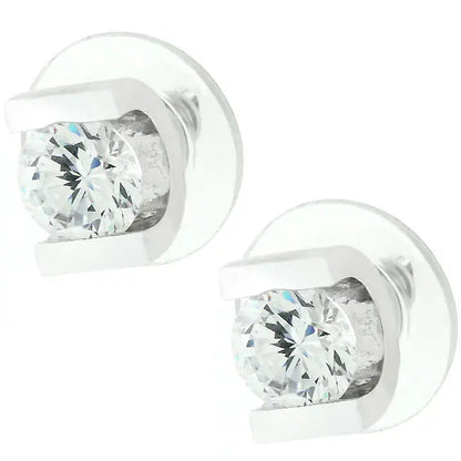 Brilliant Set Cubic Zirconia Earrings - Earrings