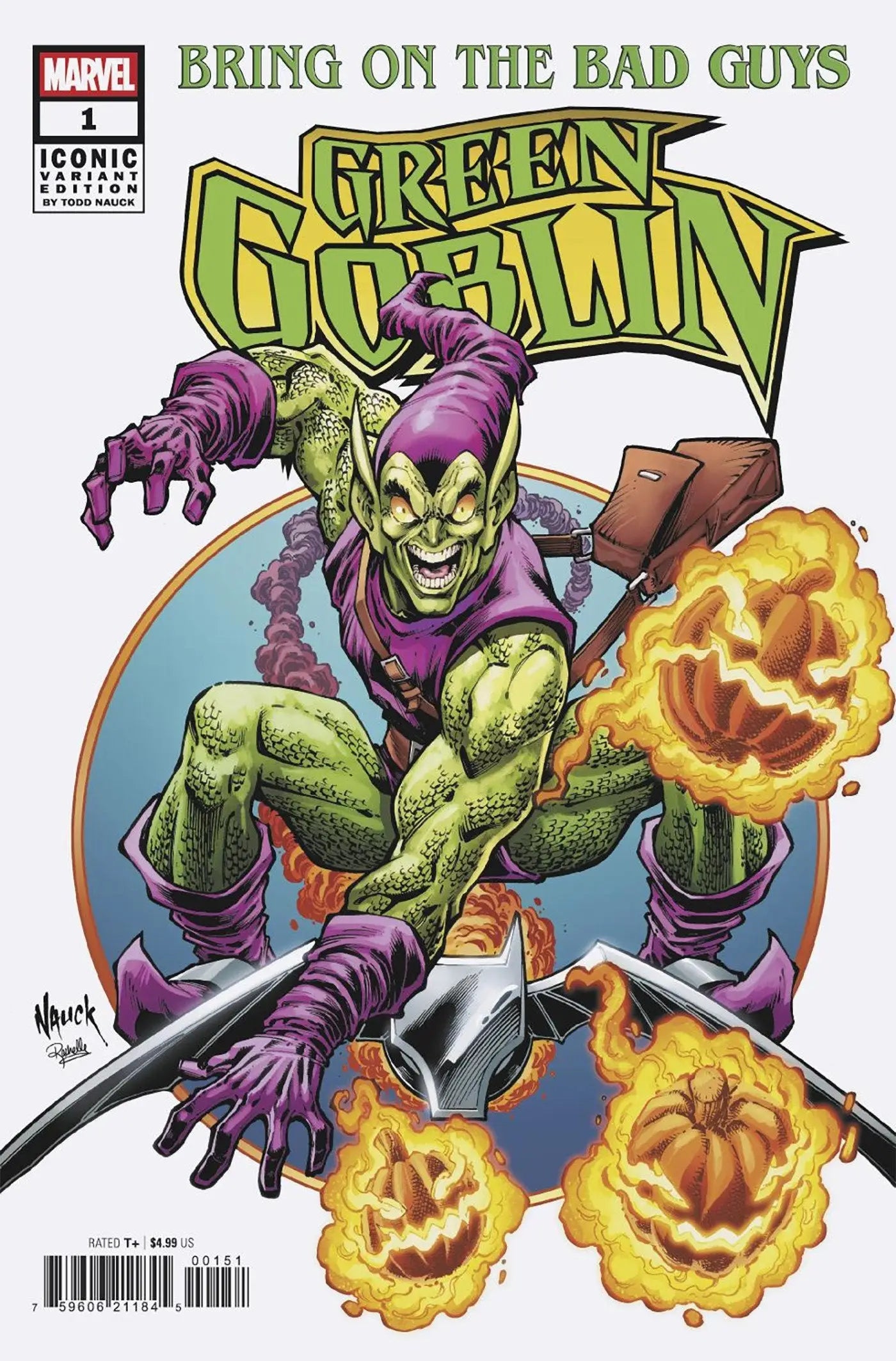 Green Goblin comic book featuring Todd Nauck Iconic Variant in Bring On The Bad Guys series