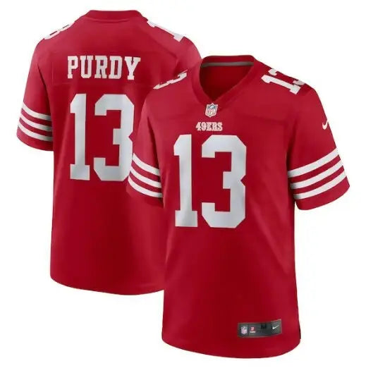 Red Brock Purdy San Francisco 49ers Nike Game Player Jersey with number 13 and PURDY on back