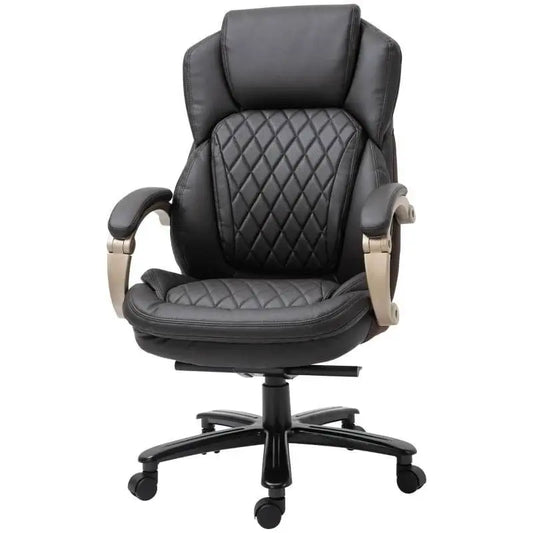 Brown Big and Tall Diamond Stitching Executive Adjustable Height Office Chair - Office Chair