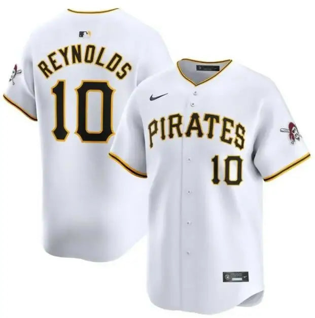 White Pittsburgh Pirates Bryan Reynolds Nike home limited player baseball jersey
