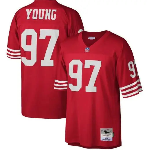 Red Bryant Young San Francisco 49ers Legacy Replica Jersey in Scarlet color