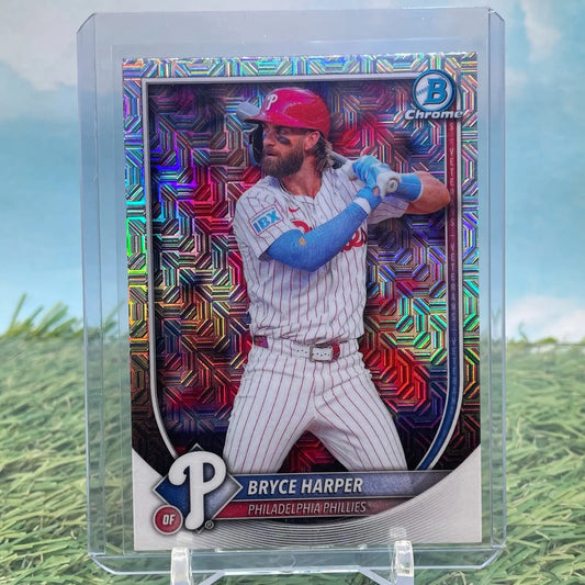 Bryce Harper 2025 Bowman Chrome Mojo Refractor Baseball Card product shot