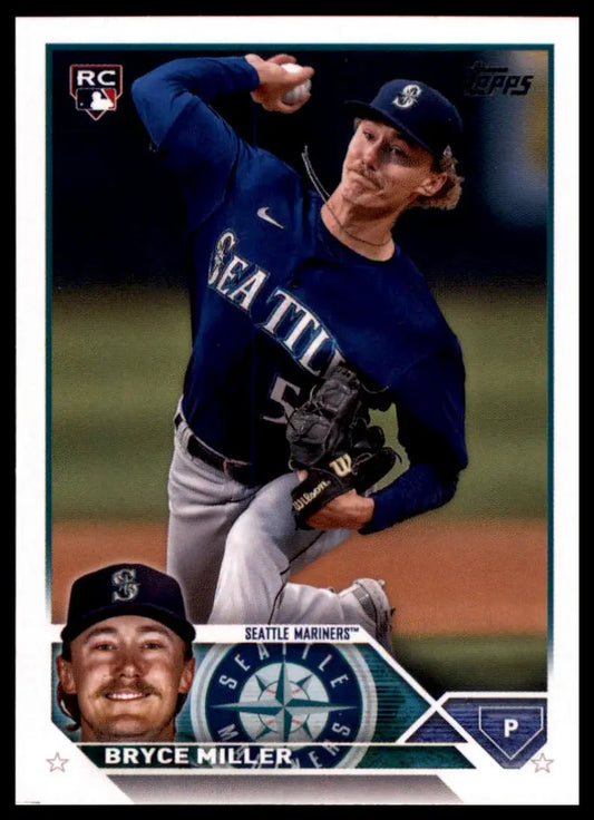 Bryce Miller baseball card from Topps Update 2023 Rookie Series Seattle Mariners