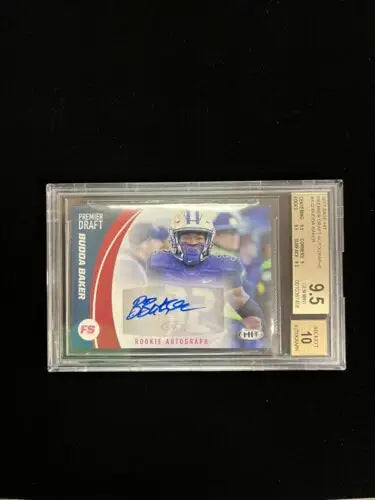 Graded Budda Baker 2017 SAGE Hit RC BGS 9.5 Auto 10 Arizona Cardinals Rookie Card