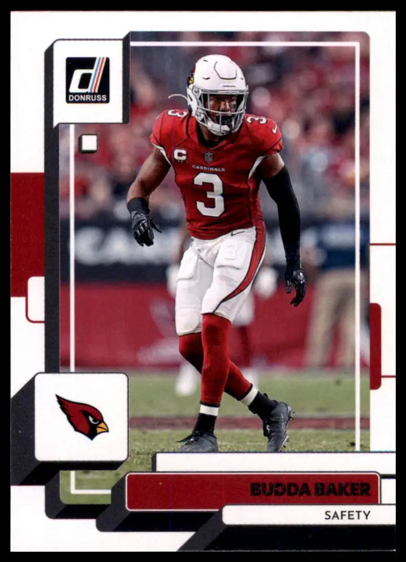 Budda Baker football card from 2022 Donruss Arizona Cardinals collection