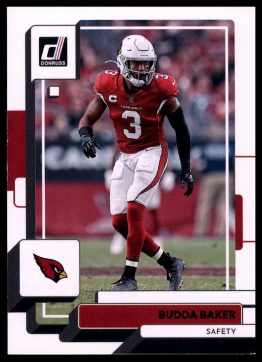 Budda Baker football card from 2022 Donruss Arizona Cardinals collection