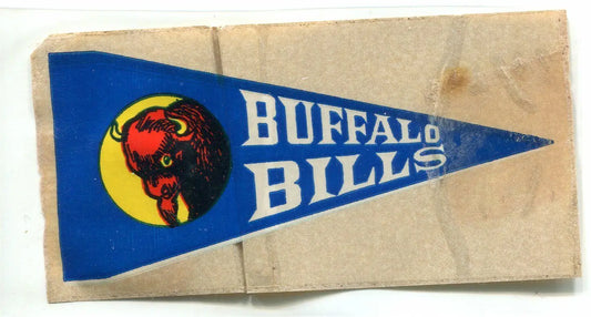 Vintage Buffalo Bills pennant sticker decal from 1964 Topps AFL collection