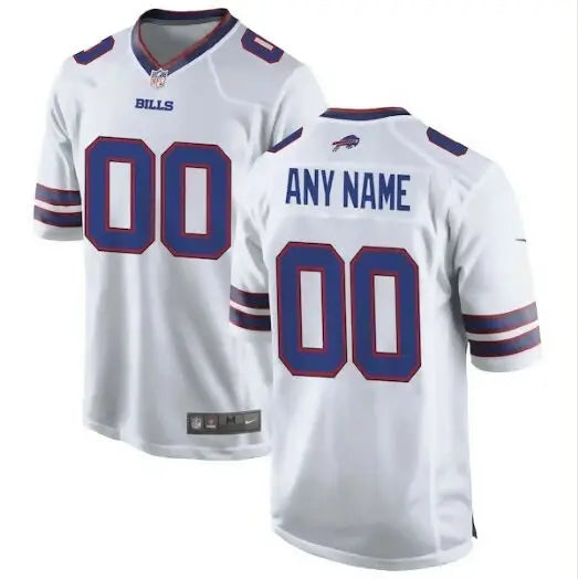 White Buffalo Bills Nike custom game jersey with 00 and any name on front and back