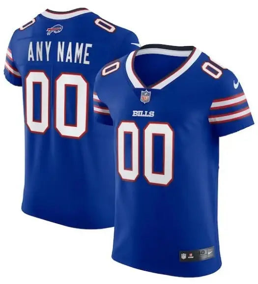 Royal blue Buffalo Bills Nike Vapor Elite custom football jersey with number 00