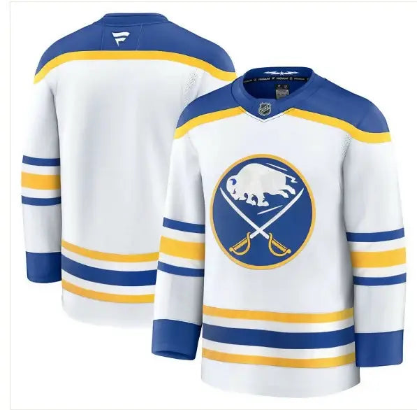 Buffalo Sabres Alternate Premium White Hockey Jersey displayed in product image