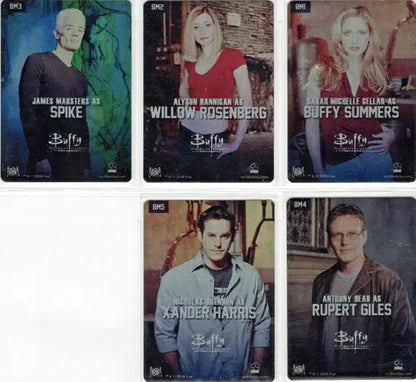 Buffy the Vampire Slayer trading cards from the Ultimate Collectors Series 2 chase set