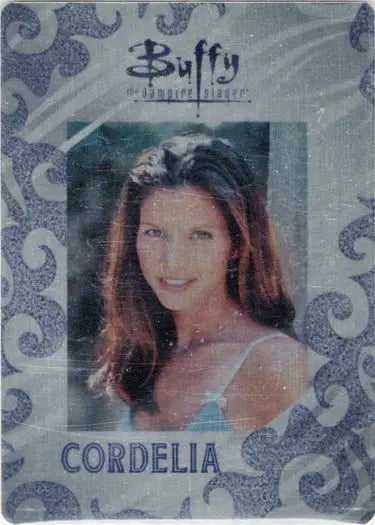 Buffy Ultimate Collectors Series insert card featuring Cordelia from Buffy the Vampire Slayer