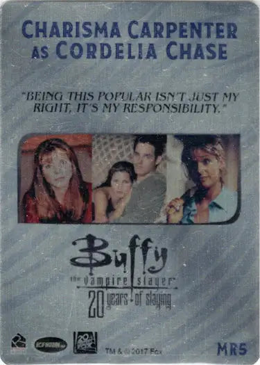 Buffy Ultimate Collectors Series 3 Insert Card featuring Cordelia from Buffy the Vampire Slayer