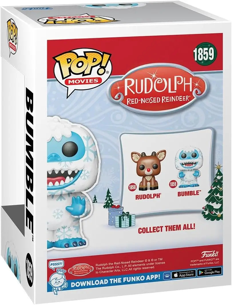 Bumble the Abominable Snow Monster Funko Pop box featuring Red Nosed Reindeer characters