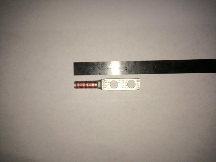 Burndy 600 - 35000 V 3 AWG 8 AWG Weld 2 hole Connector Compression Terminal