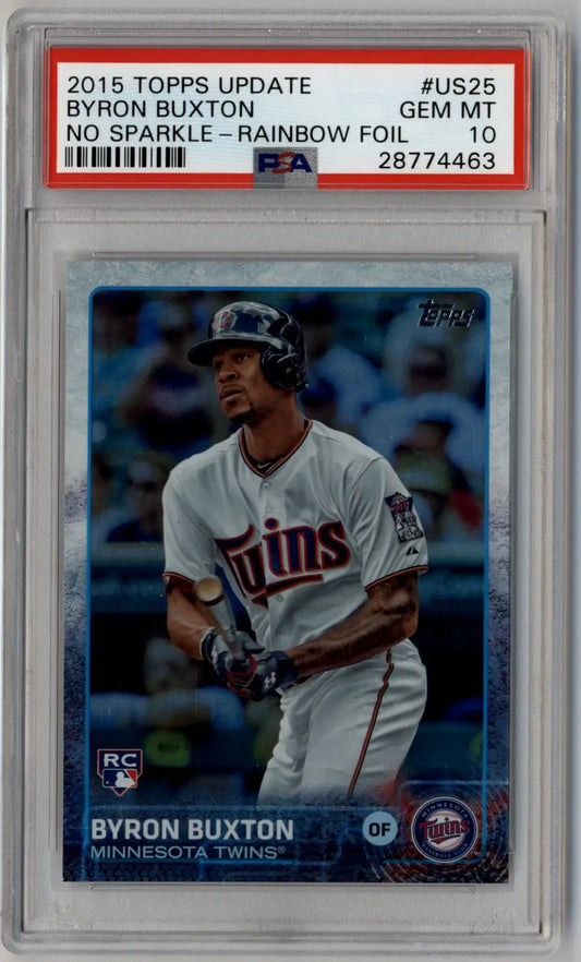 Byron Buxton 2015 Topps Update Rainbow Foil #US25 PSA 10 Gem Mint in protective case