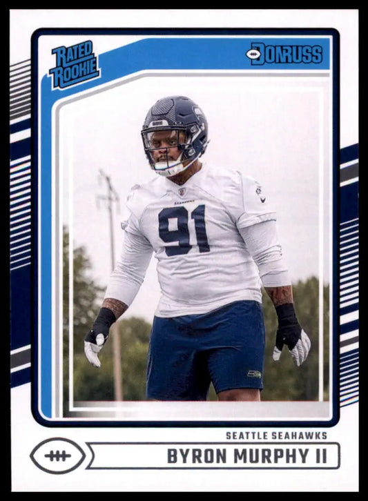 Football trading card of Byron Murphy II from Byron Murphy II Rookie 2024 Donruss series