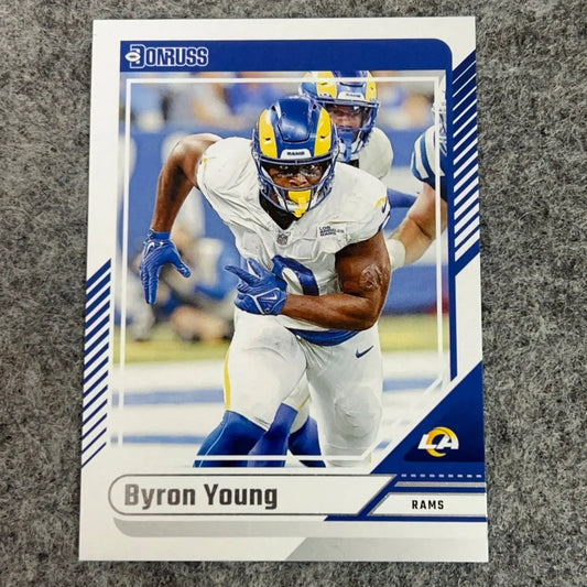 Los Angeles Rams Byron Young 2024 football trading card from NFL complete set