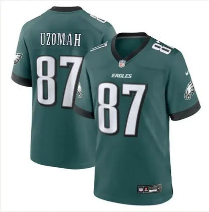 Green Philadelphia Eagles C.J. Uzomah Nike Game Jersey with 87 on front and back