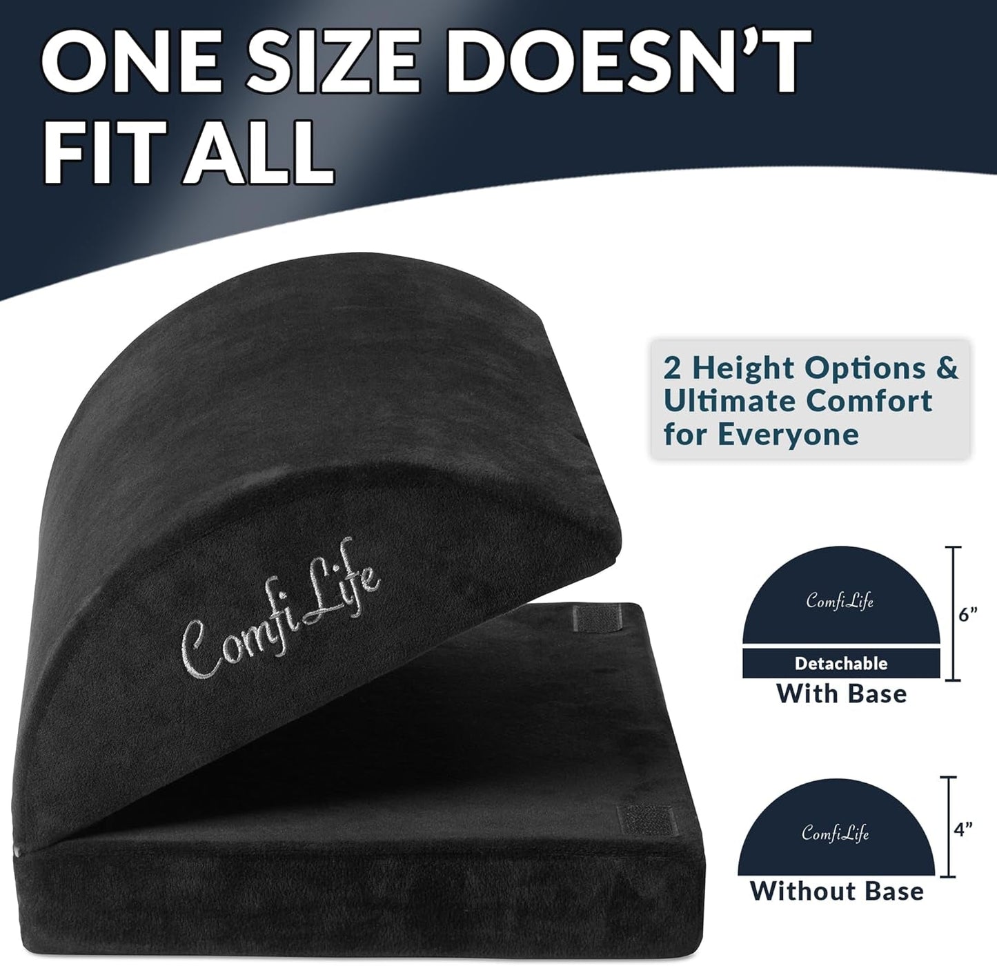 Ergonomic under Desk Foot Rest for Office Use – Adjustable Height Memory Foam Foot Stool under Desk for Office Chair & Gaming Chair – for Back & Hip Pain Relief (Black)-1