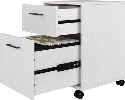 Bush Furniture Key West 2 Drawer Mobile File Cabinet, Rolling File Cabinet for Home Office-3