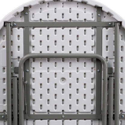 Granite White Plastic Folding Table - 2.63 Feet Round-4