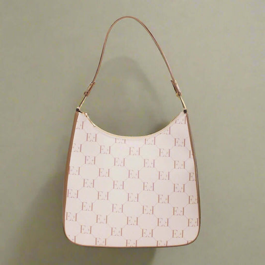 Egon Von Furstenberg women's white/brown Handbags