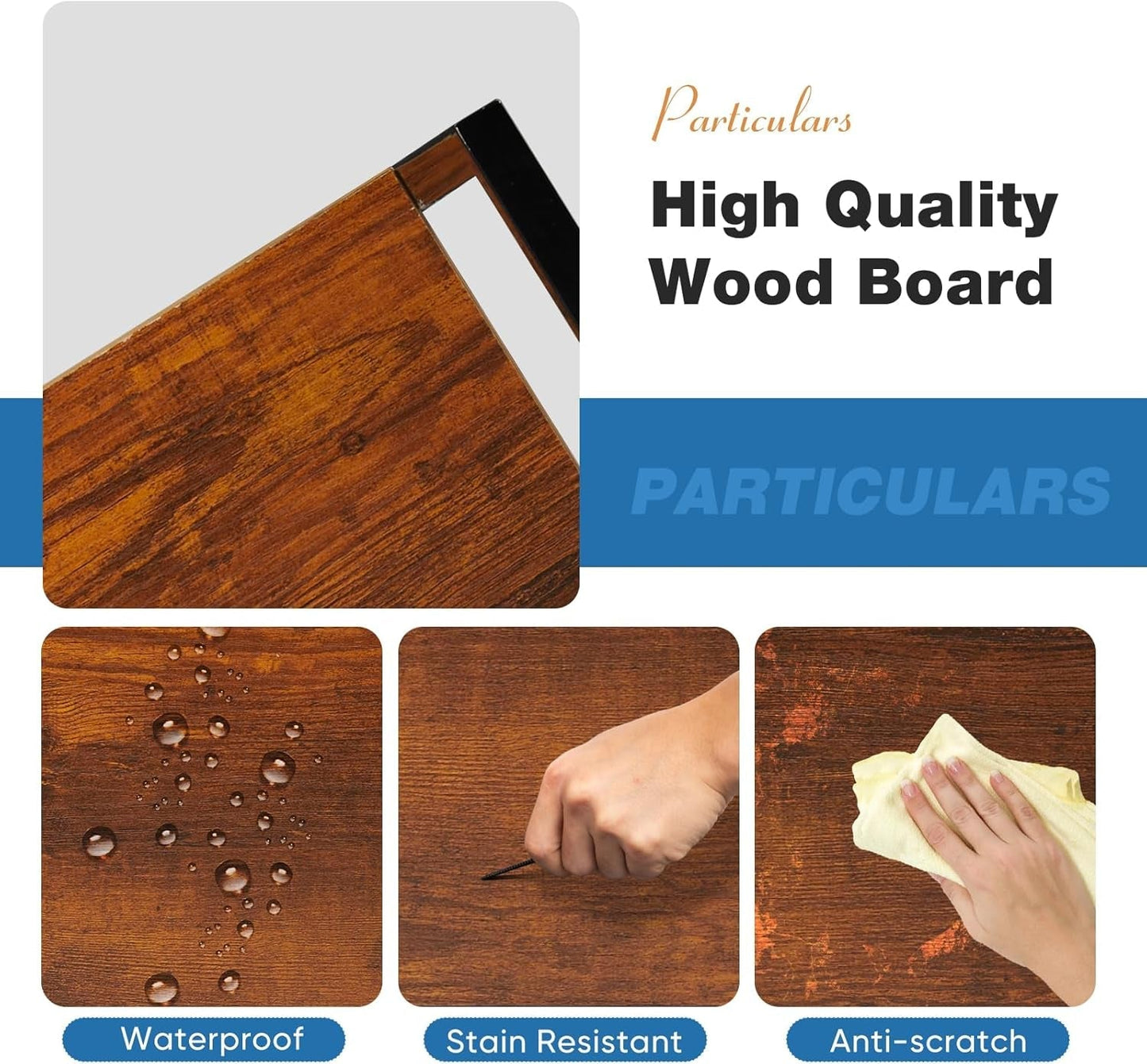 Rustic Brown Five Tier Bookshelf Narrow Space Saver-2