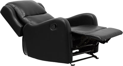 Recliner Chair Living Room Reclining Sofa Chair, Home Theater Seating Modern Recliner, Manual Recliner Sofa Chair for Living Room/Office/Apartment, Glider Recliner, Black-4