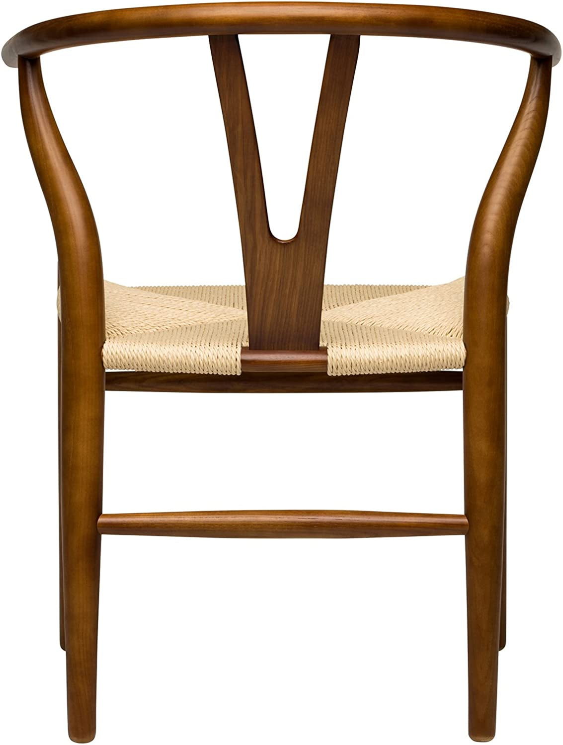 Hans Wegner Woven Seat Chair, Walnut/Natural-4