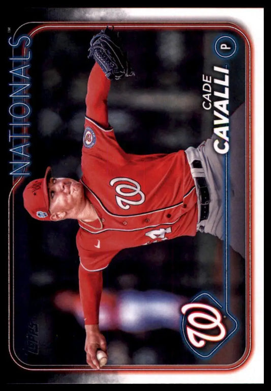 Cade Cavalli baseball card from Topps Update 2024 Washington Nationals series