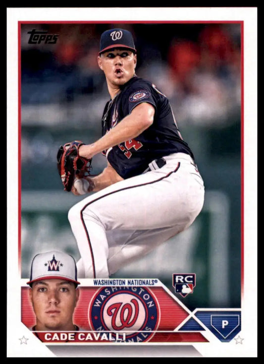 Cade Cavalli baseball card from 2023 Topps Rookie #320 Washington Nationals