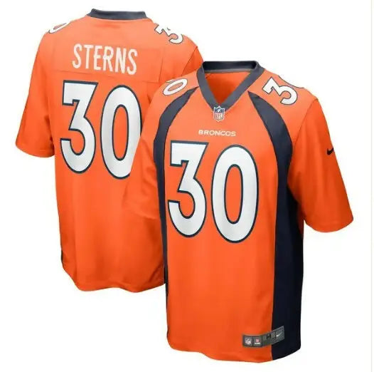 Two orange Denver Broncos football jerseys for Caden Sterns Nike Game Jersey product