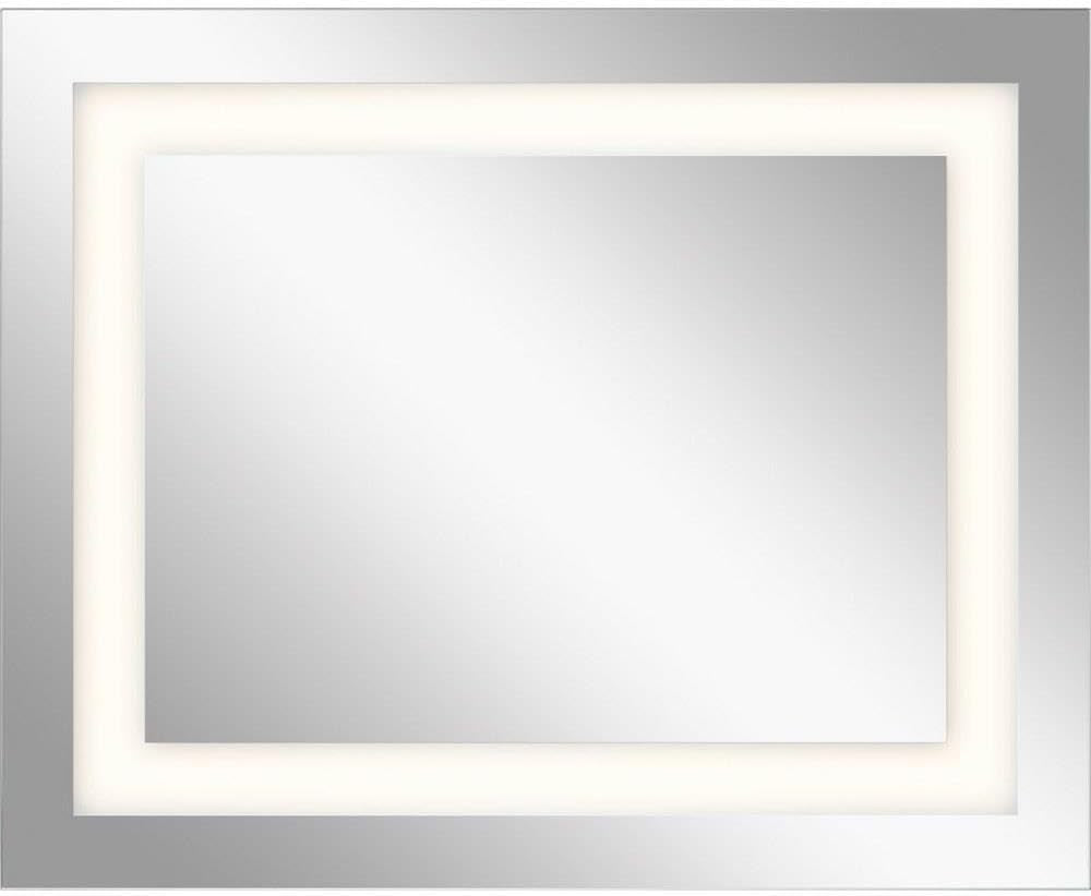Signature LED Backlit Mirror in Chrome, 30" X 24"-0
