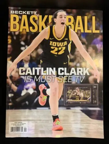 Caitlin Clark Beckett Basketball Price Guide Magazine April 2024 Iowa Hawkeyes cover