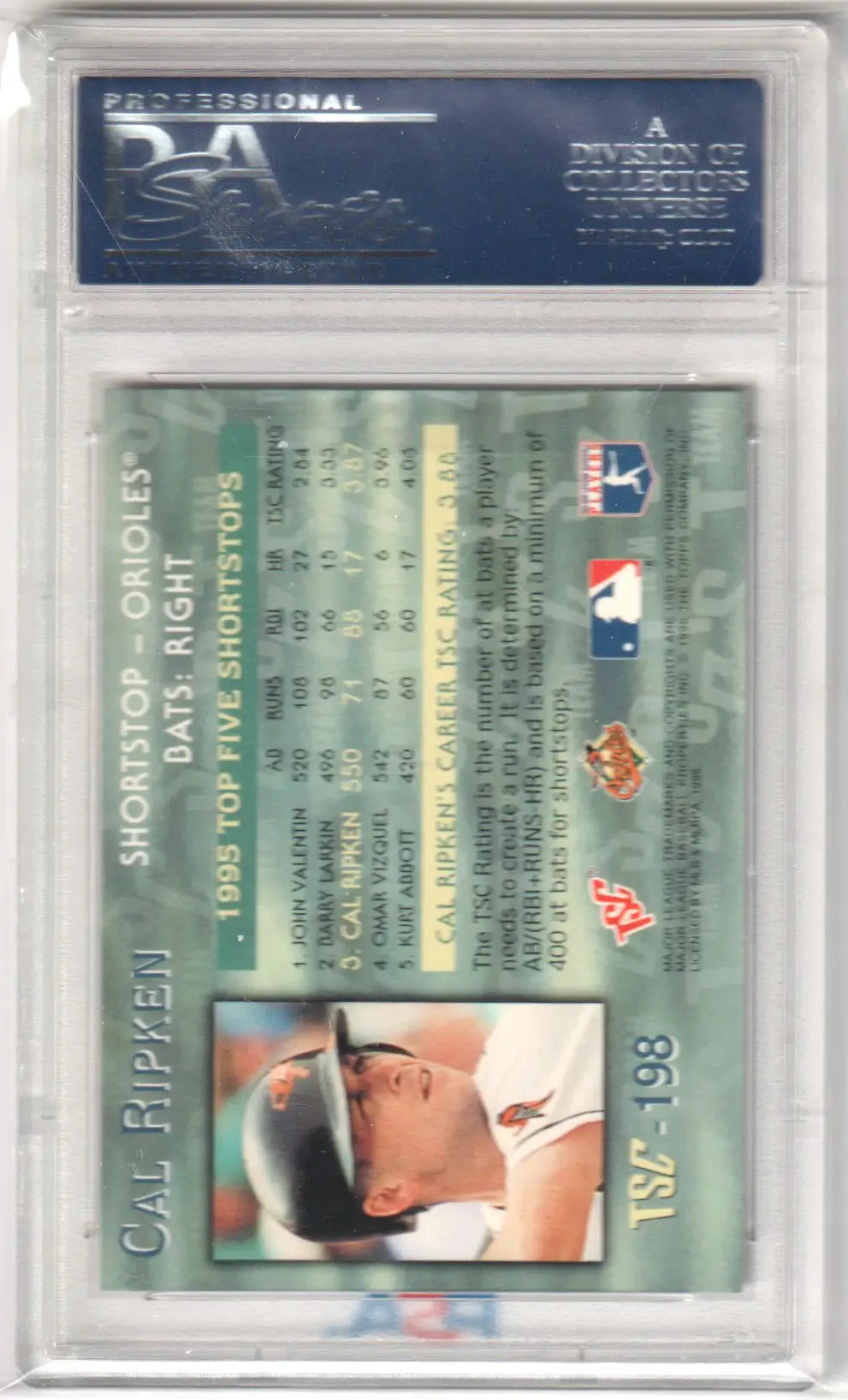 Cal Ripken baseball card from Topps Stadium Club PSA 8.5 by Columbia Hobby