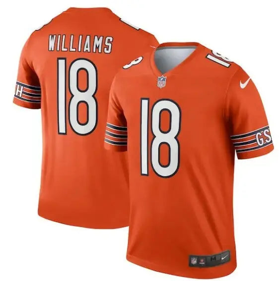 Orange Caleb Williams Chicago Bears Nike Alternate Legend Player Top with number 18